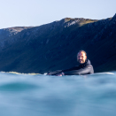 Surfing in Hoddevik. Handout picture from the Royal Court published 07.102017. For editorial use only, not for sale. Foto: Fjordlapse Photography, Det kongelige hoff.